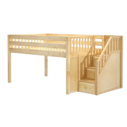 Maxtrix Full XL Low Loft Bed With Stairs -Kid Furniture PERFECT XL NS c4fdb91c aece 4f07 868d e8d1c98f8392