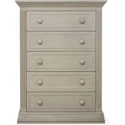 Sorelle Providence 5-Drawer Chest -Kid Furniture Providence Heritage Fog Tall Dresser SILO Head On