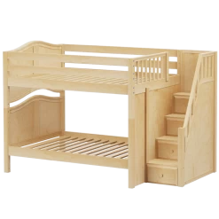 Maxtrix Full Curved Bunk Bed With Stairs