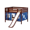 Maxtrix Full Low Bunk Bed With Straight Ladder, Curtain + Slide 2 Maxtrix Full Low Bunk Bed With Straight Ladder, Curtain + Slide -Kid Furniture ROCK22 CS f344688f a34e 42ad a70f 4607b5c403e8