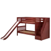 Maxtrix Twin Low Bunk Bed With Stairs + Slide 2 Maxtrix Twin Low Bunk Bed With Stairs + Slide -Kid Furniture SNIGGLE CS