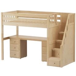 Maxtrix Twin High Loft Bed With Stairs + Desk -Kid Furniture STAR13 NS 4a9227b9 8860 4153 8c54 4acc7bc5a5a6