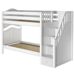 Maxtrix Twin Medium Bunk Bed With Stairs 20 Maxtrix Twin Medium Bunk Bed With Stairs -Kid Furniture STELLAR WC
