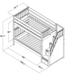 Maxtrix Twin Medium Bunk Bed With Stairs 28 Maxtrix Twin Medium Bunk Bed With Stairs -Kid Furniture STELLARNS 1541606917961