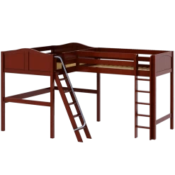 Maxtrix Twin Full High Corner Loft Bed -Kid Furniture SUMMIT CC