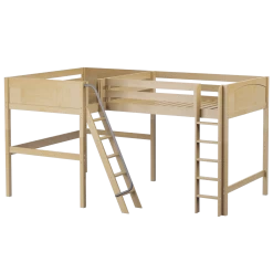 Maxtrix Twin Full High Corner Loft Bed -Kid Furniture SUMMIT NP