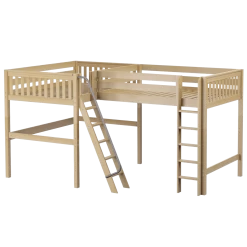 Maxtrix Twin Full High Corner Loft Bed -Kid Furniture SUMMIT NS