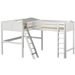 Maxtrix Twin Full High Corner Loft Bed -Kid Furniture SUMMIT WC