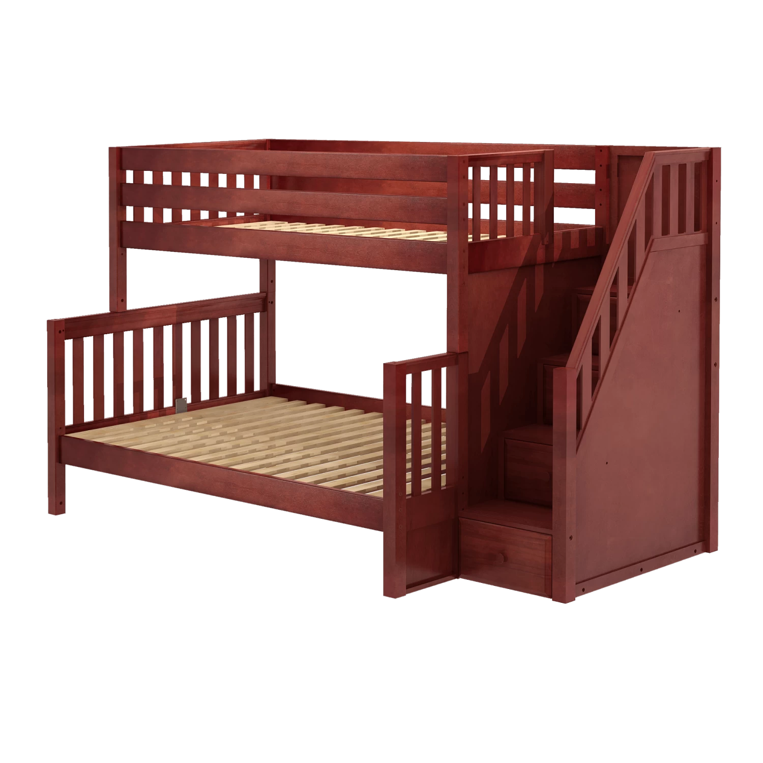 Maxtrix Medium Twin XL Over Full XL Bunk Bed With Stairs 3 Maxtrix Medium Twin XL Over Full XL Bunk Bed With Stairs