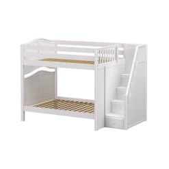 Maxtrix Full High Bunk Bed With Stairs 16 Maxtrix Full High Bunk Bed With Stairs -Kid Furniture TOPPER WC