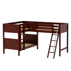 Maxtrix Twin Medium Corner Loft Bunk Bed -Kid Furniture TRIFID CP