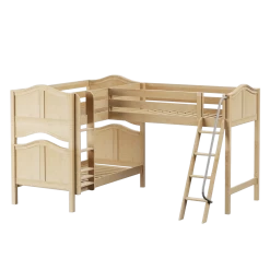 Maxtrix Twin Medium Corner Loft Bunk Bed -Kid Furniture TRIFID NC