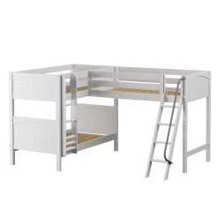 Maxtrix Twin Medium Corner Loft Bunk Bed -Kid Furniture TRIFID WP