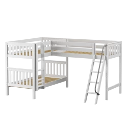 Maxtrix Twin Medium Corner Loft Bunk Bed -Kid Furniture TRIFID WS