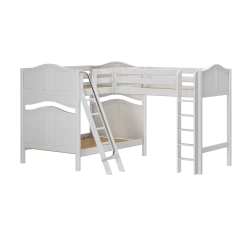 Maxtrix Full High Corner Loft Bunk Bed 18 Maxtrix Full High Corner Loft Bunk Bed -Kid Furniture TRIPLET WC
