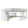 Maxtrix Twin Medium Corner Loft Bunk Bed With Ladder + Stairs - L -Kid Furniture TRIVIUM WS c0c4c5d1 ca16 4e18 bd30 fc9b39d36e46