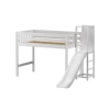 Maxtrix Twin Mid Loft Bed With Slide Platform -Kid Furniture TURF WS a3fea77f 11a5 4ae4 a183 0c9278e441cb