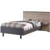 Tulip Urban Twin Bed Conversion Rail Kit 39" + Low-Profile Footboard 39" -Kid Furniture Urban Collection 01 Natural and Charcoal Bed 01 0e4496fb 1af2 4b09 ba58 9e398167c44a