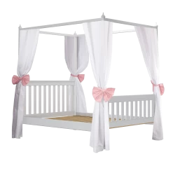 Maxtrix Full Poster Bed With Corner Fabric -Kid Furniture VICTORIA6 WS