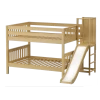 Maxtrix Full Low Bunk Bed With Slide Platform -Kid Furniture VOODOO NS