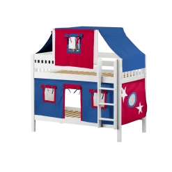 Maxtrix Twin Low Bunk Bed With Straight Ladder, Top Tent + Curtain 28 Maxtrix Twin Low Bunk Bed With Straight Ladder, Top Tent + Curtain -Kid Furniture WHATNOT21 WS 7c9483f2 508f 4503 b25f dd4132a7a95b