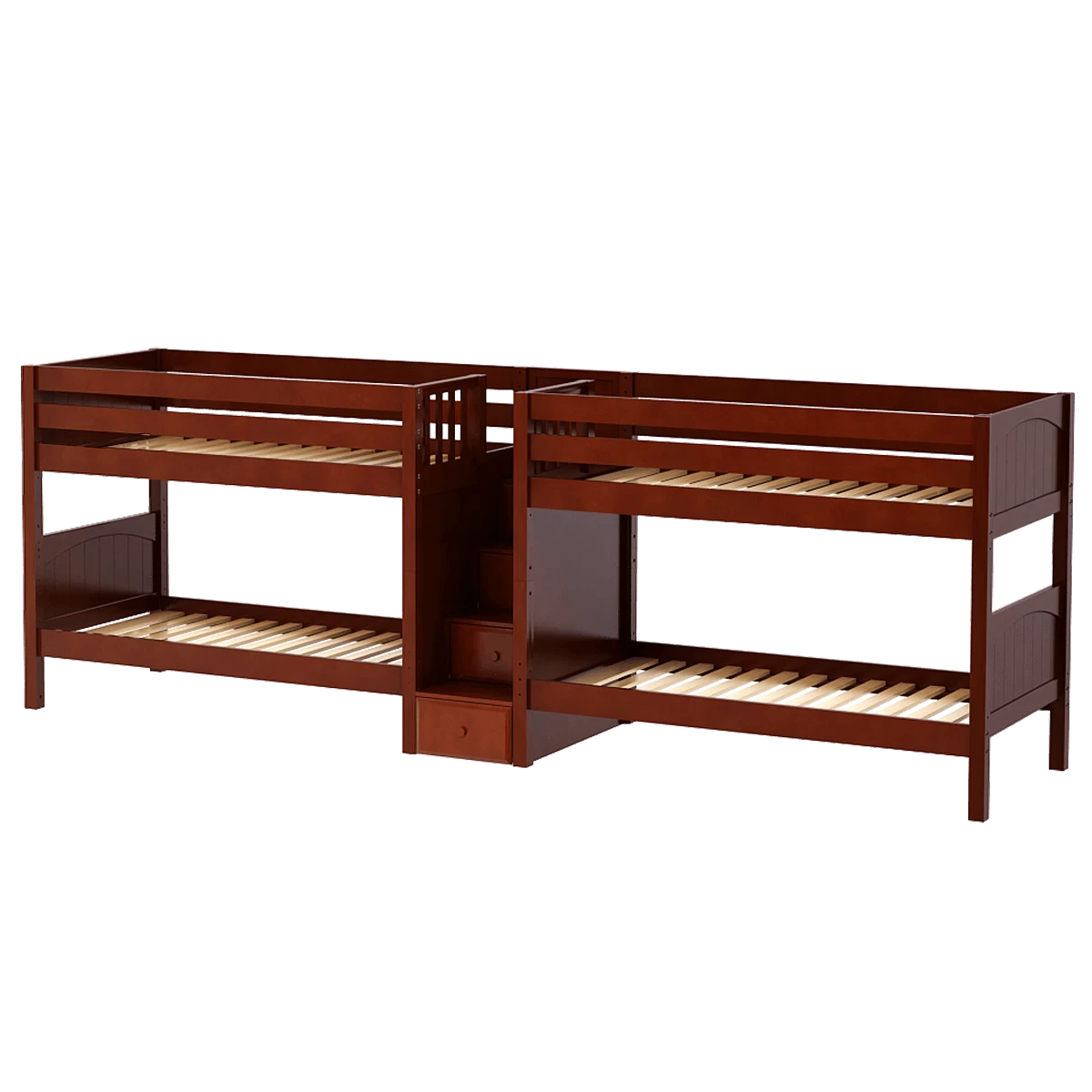 Maxtrix Twin Low Quadruple Bunk Bed With Stairs 5 Maxtrix Twin Low Quadruple Bunk Bed With Stairs - Image 3