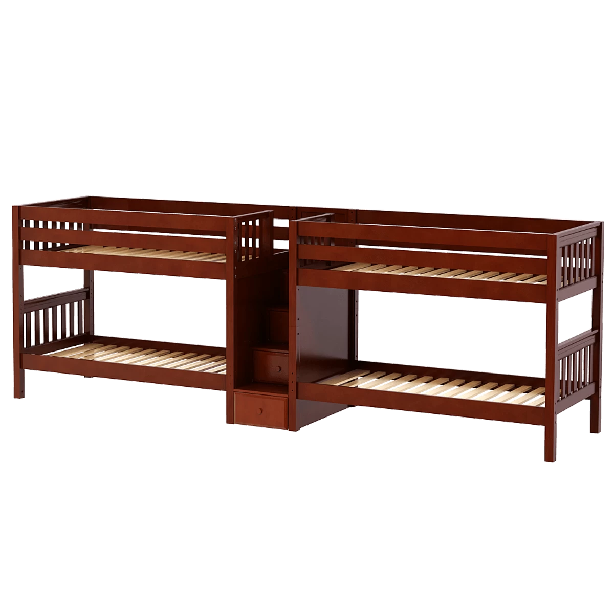 Maxtrix Twin Low Quadruple Bunk Bed With Stairs 11 Maxtrix Twin Low Quadruple Bunk Bed With Stairs - Image 9
