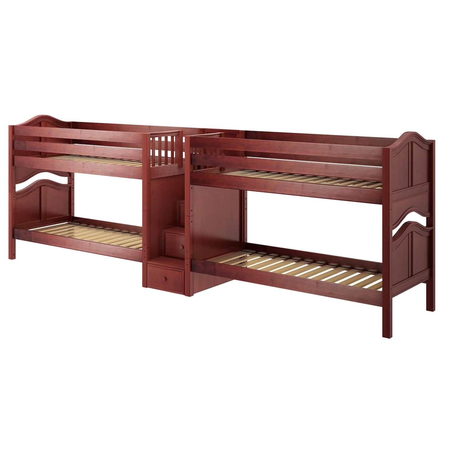 Maxtrix Twin Low Quadruple Bunk Bed With Stairs 7 Maxtrix Twin Low Quadruple Bunk Bed With Stairs - Image 5