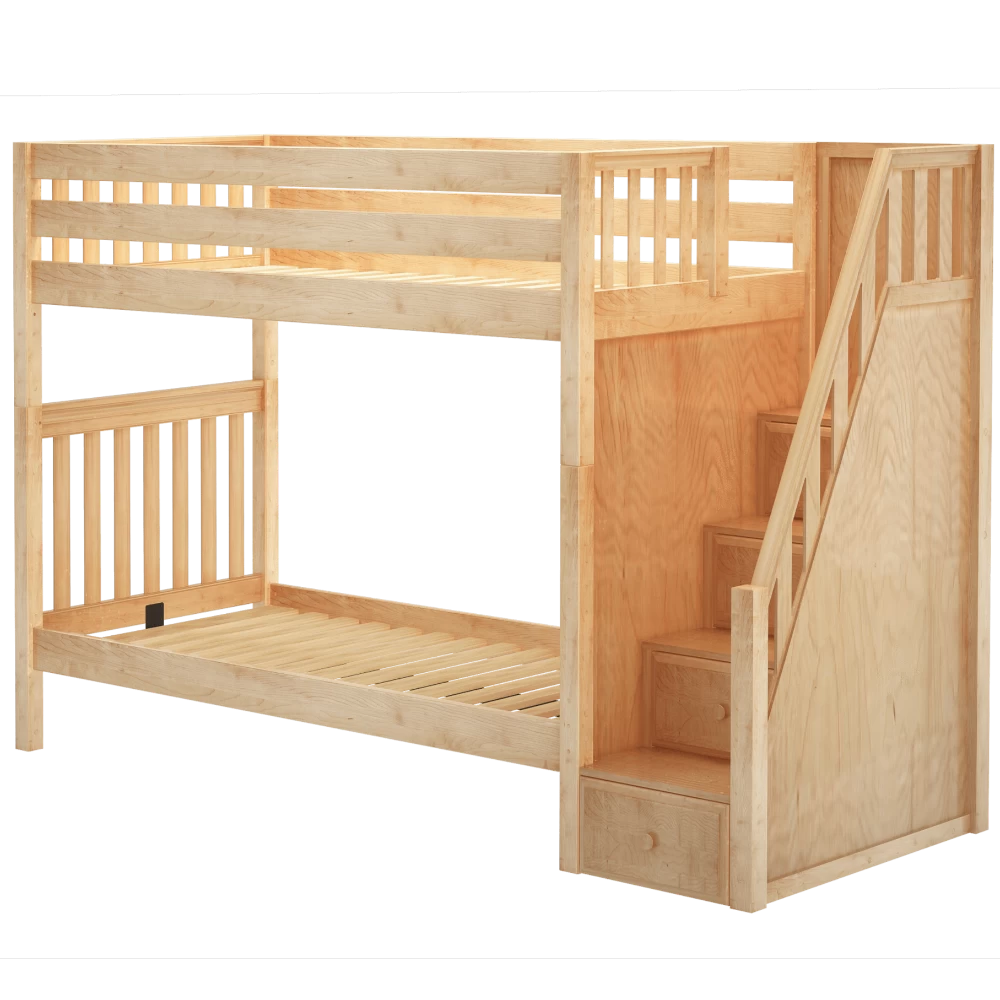 Maxtrix Twin XL High Bunk Bed With Stairs 3 Maxtrix Twin XL High Bunk Bed With Stairs