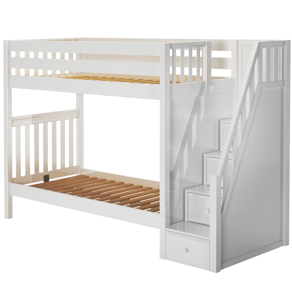 Maxtrix Twin XL High Bunk Bed With Stairs 4 Maxtrix Twin XL High Bunk Bed With Stairs - Image 2