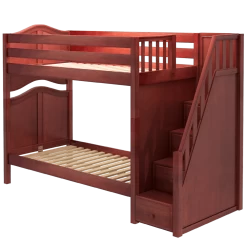 Maxtrix Twin Curved Bunk Bed With Stairs 12 Maxtrix Twin Curved Bunk Bed With Stairs -Kid Furniture WOPPER XL CC LEFT