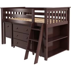 Jackpot Deluxe Windsor Twin Storage Loft Bed With Dresser + Bookcase + Desk -Kid Furniture Windsor2Espresso b9615c5a ae25 4449 83a2 02a3d2baaaea