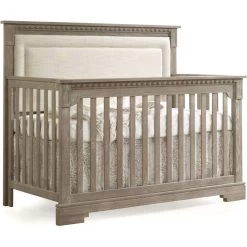 Natart Ithaca "5-in-1'' Convertible Crib With Upholstered Panel -Kid Furniture ithaca owl talc