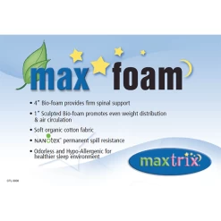 Maxtrix Foam Mattress -Kid Furniture maxfoamlabel 1