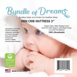 Bundle Of Dreams Mini Crib 3” Mattress -Kid Furniture mini3 label e3d346db 38de 41bc 9f27 8da1ca1cb62c