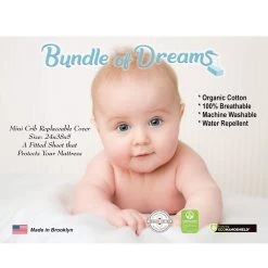 Bundle Of Dreams Organic Cotton 5" Crib Zip Mattress Cover 24 Bundle Of Dreams Organic Cotton 5" Crib Zip Mattress Cover -Kid Furniture mini5 label 37929bd5 59f7 4535 a771 e576de1d170f