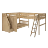 Maxtrix Full Medium Corner Loft Bunk Bed With Ladder + Stairs - L 1 Maxtrix Full Medium Corner Loft Bunk Bed With Ladder + Stairs - L -Kid Furniture triangle ns